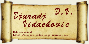 Đurađ Vidačković vizit kartica